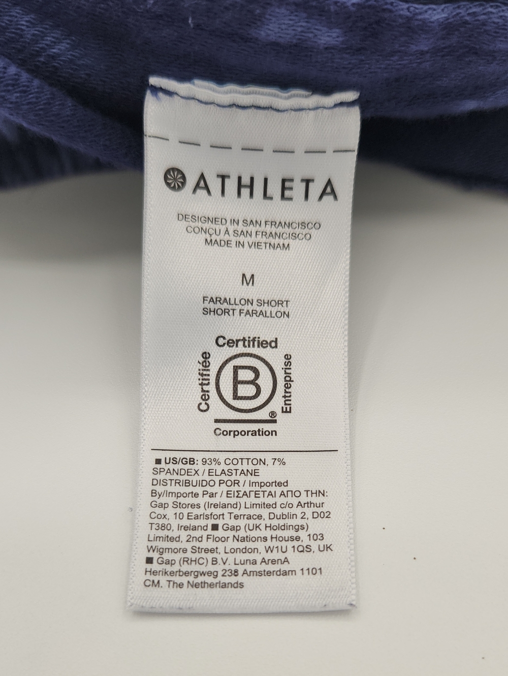 Athleta Farallon Short Blue Tie-dye Pattern Activewear Size M - Picture 6 of 7